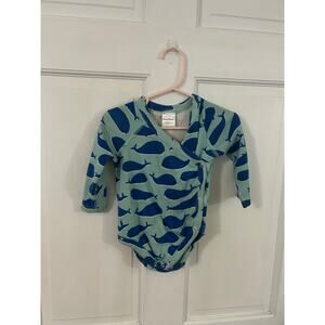 Hanna Andersson Blue Whale Print Kids One Piece